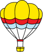 Parachute playful background element